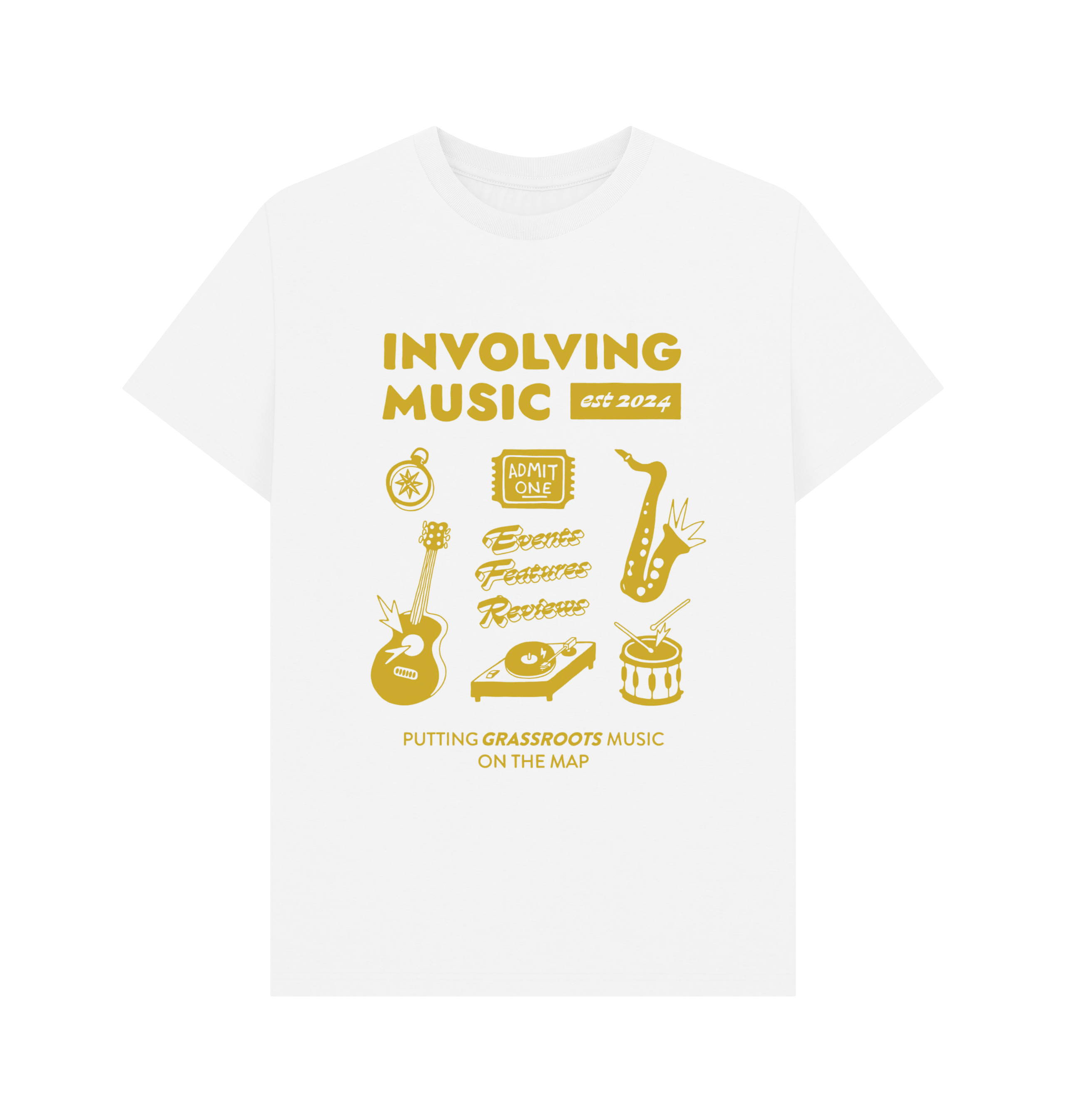 White Printed T-shirt Front