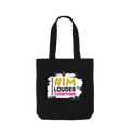 Black Printed Bag Front