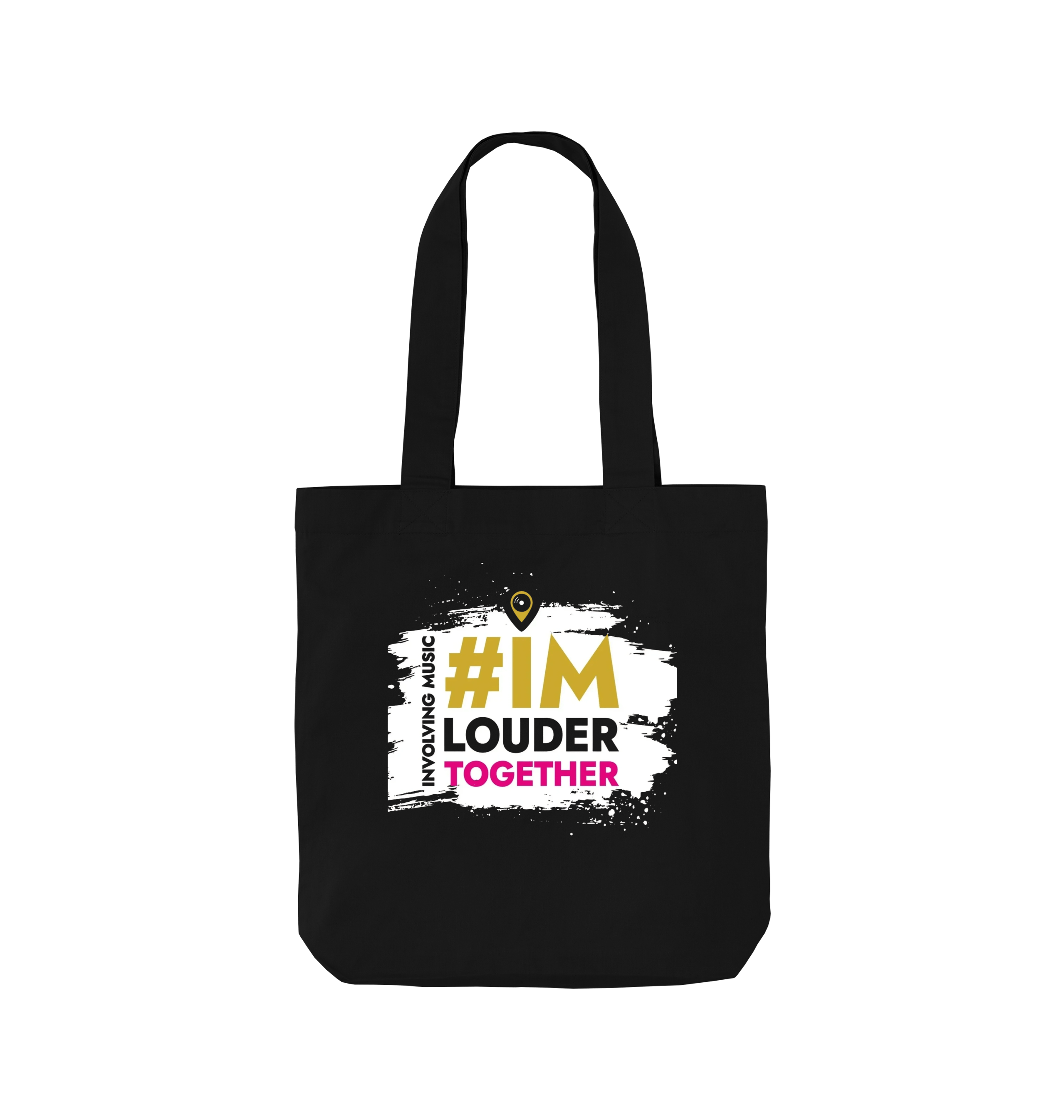 Black Printed Bag Front