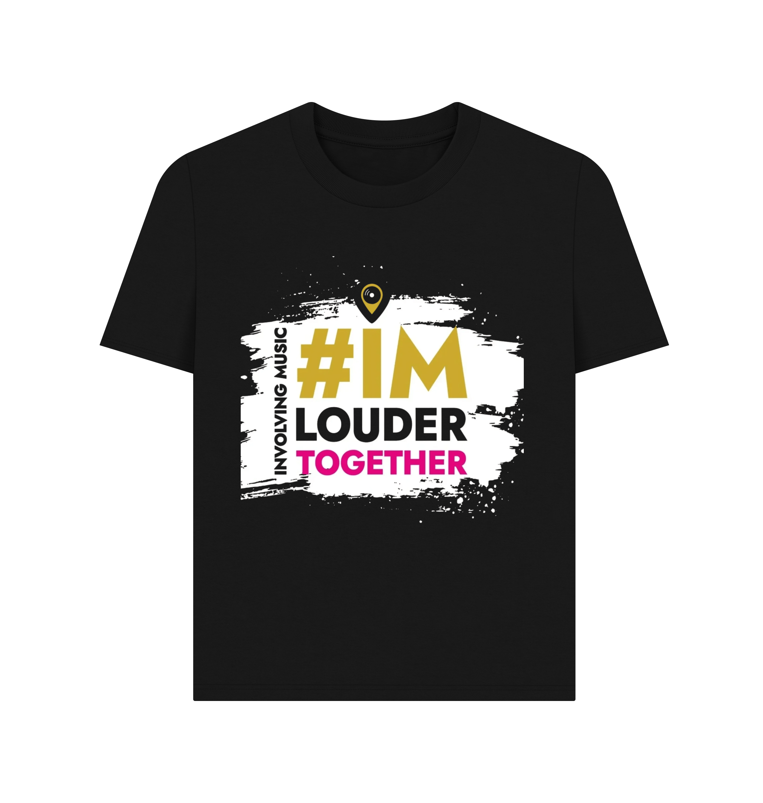 Black Printed T-shirt Front