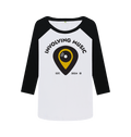 Black-White Printed Baseball T-shirt Front