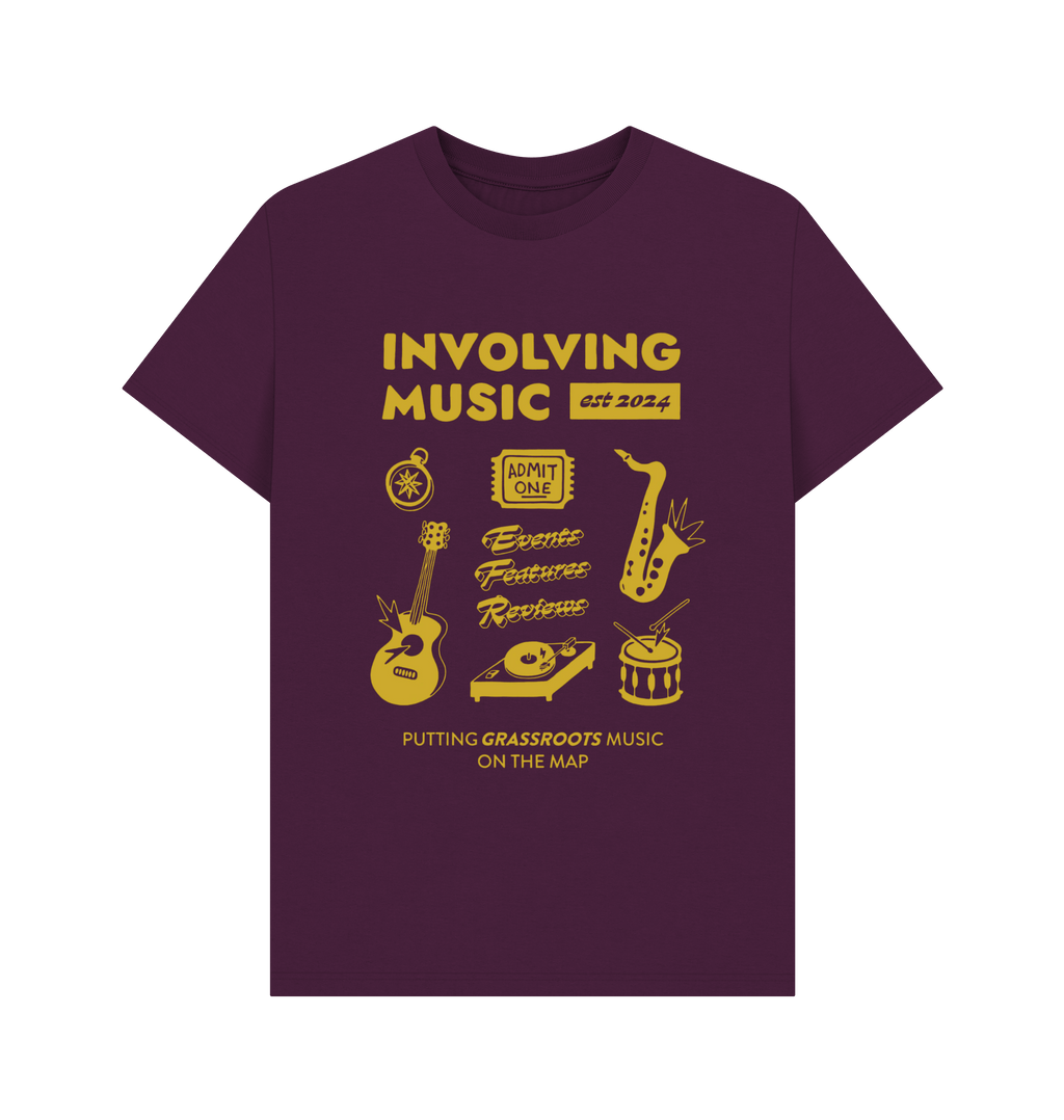 Purple Printed T-shirt Front