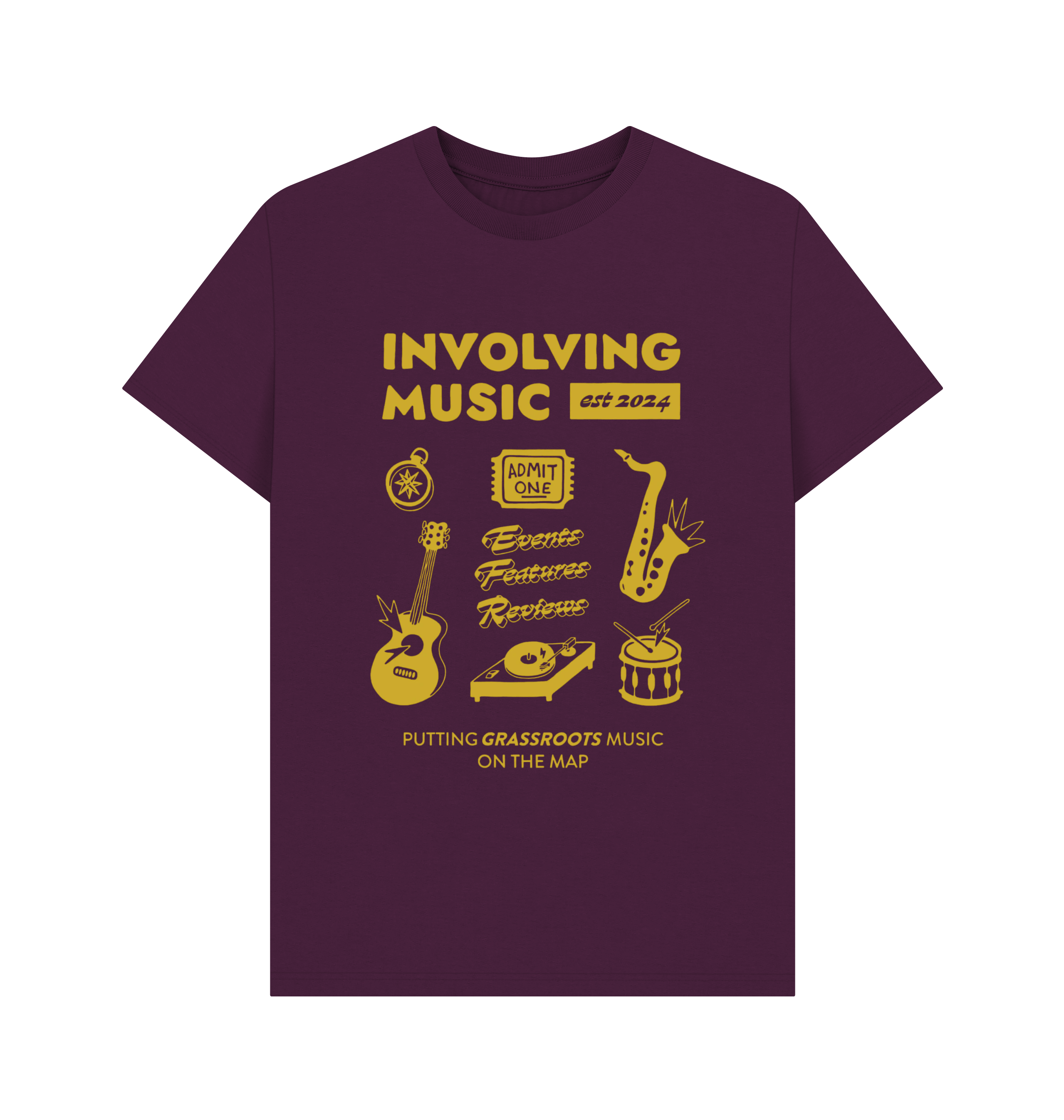 Purple Printed T-shirt Front