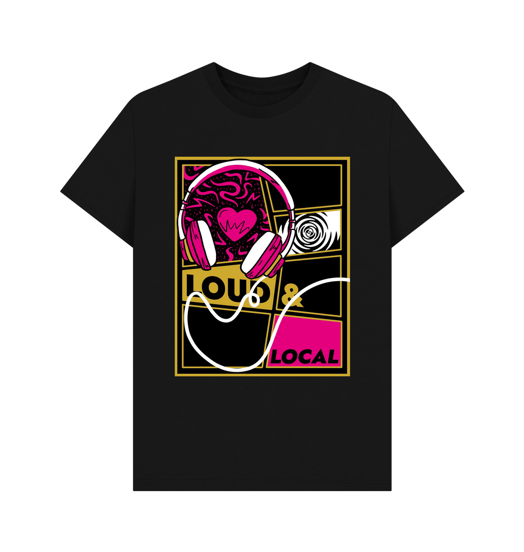 Black Printed T-shirt Front