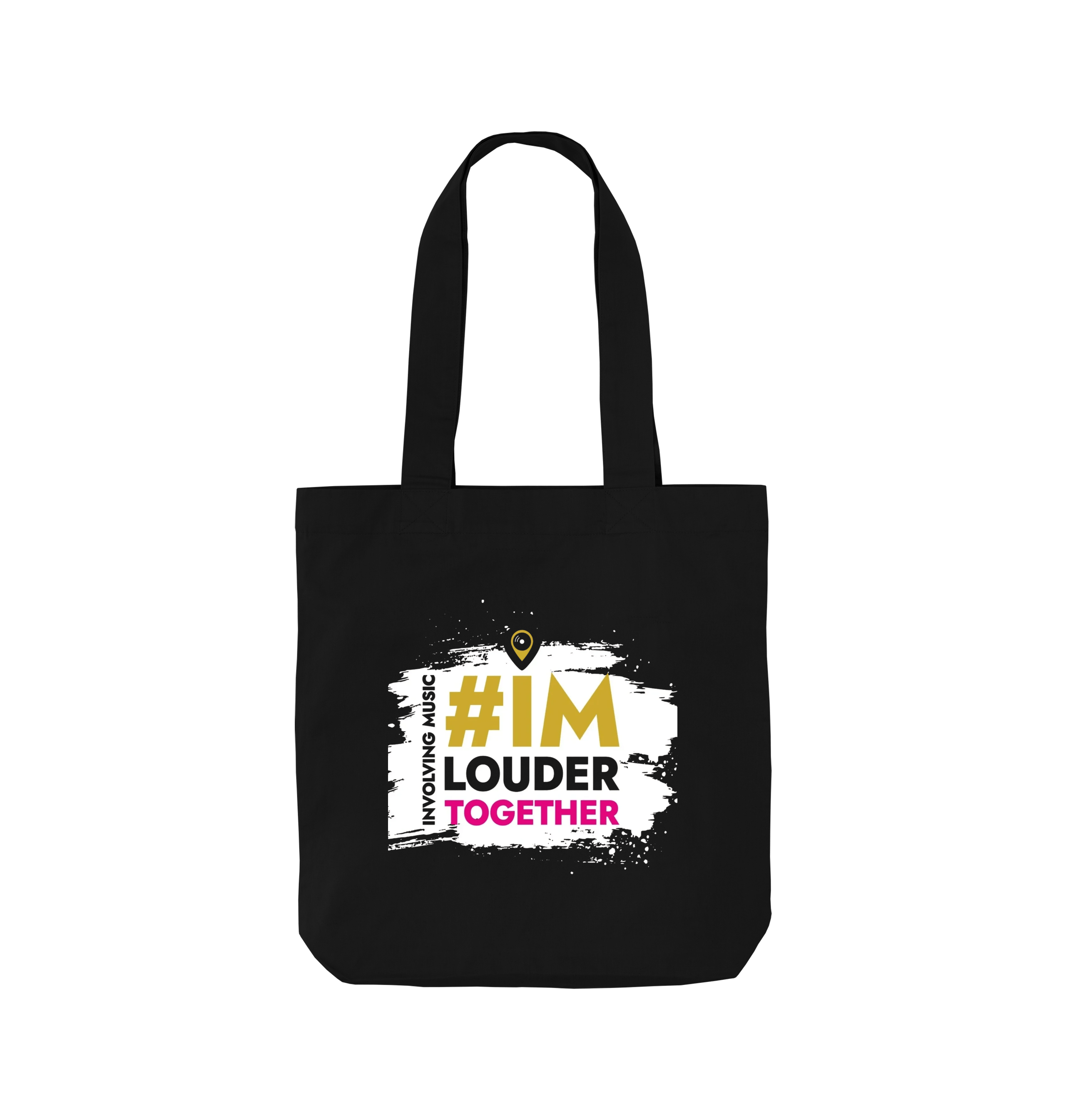 Black Printed Bag Front