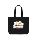 Black Printed Bag Front