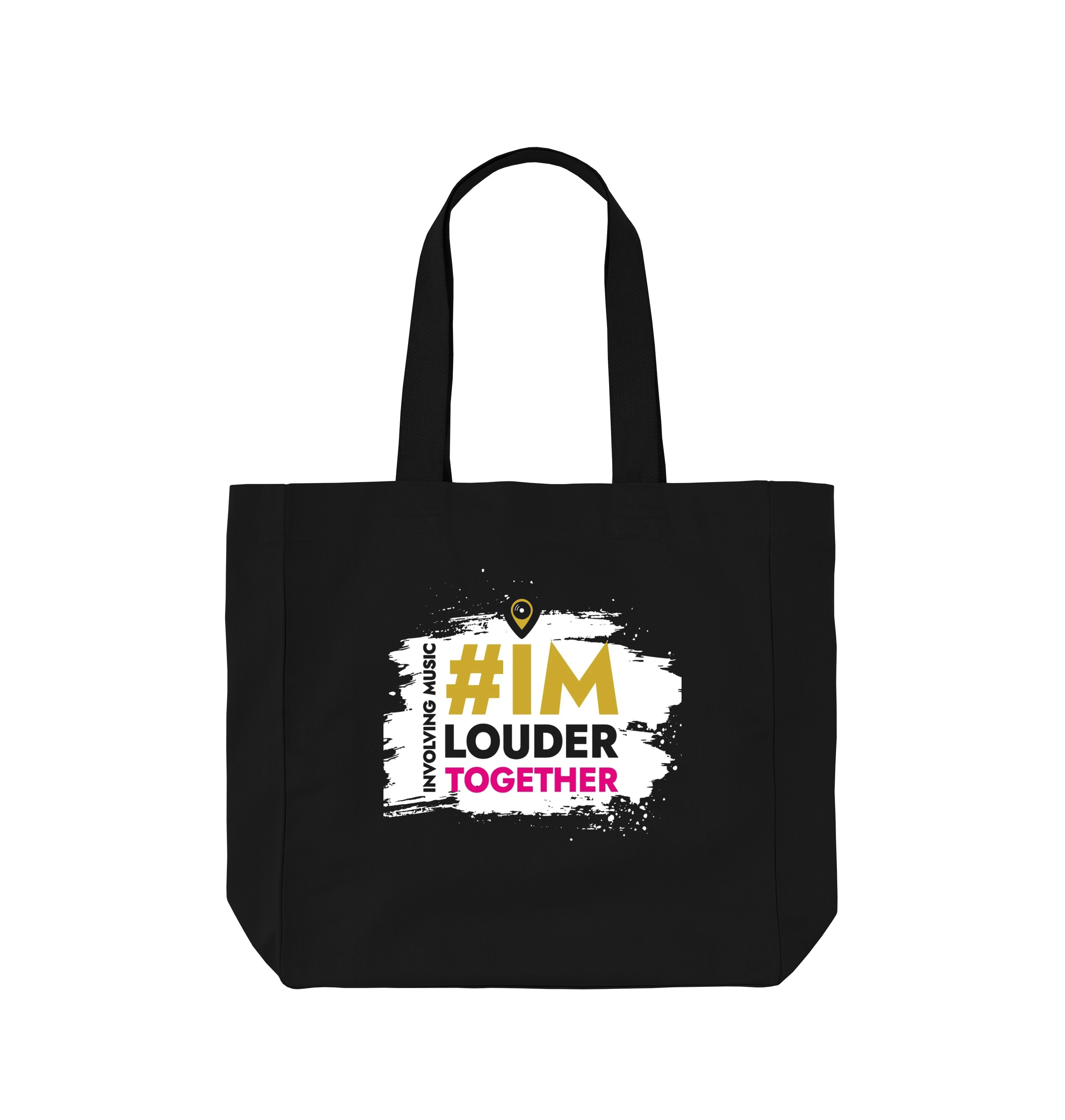 Black Printed Bag Front