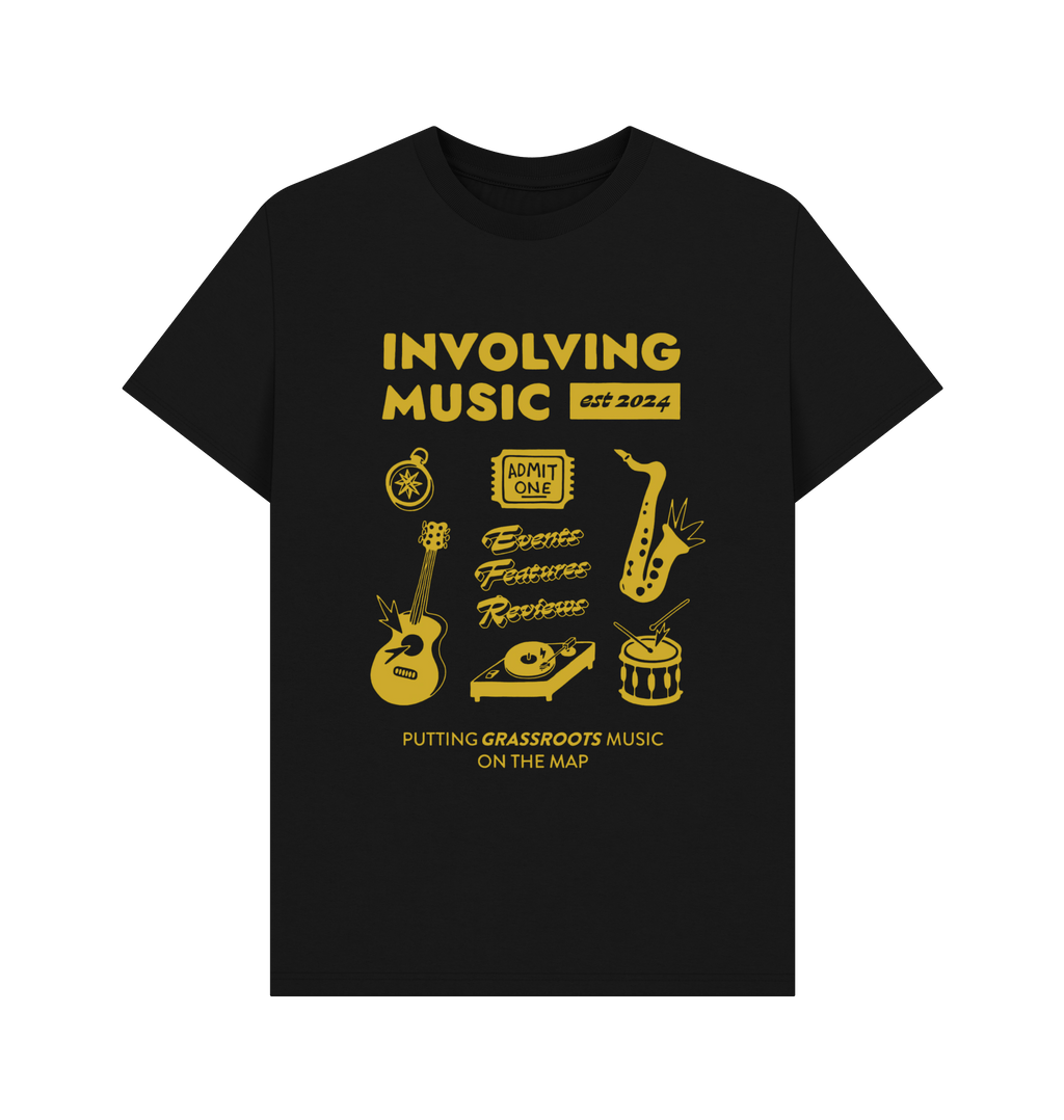 Black Printed T-shirt Front