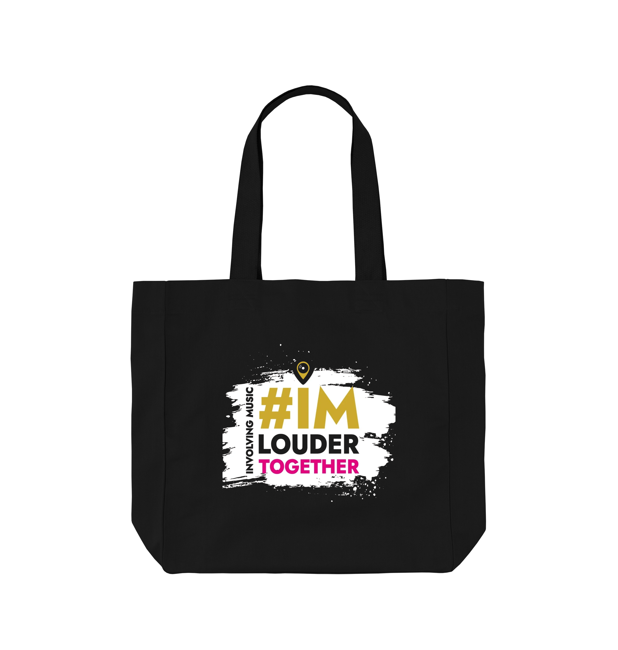 Black Printed Bag Front