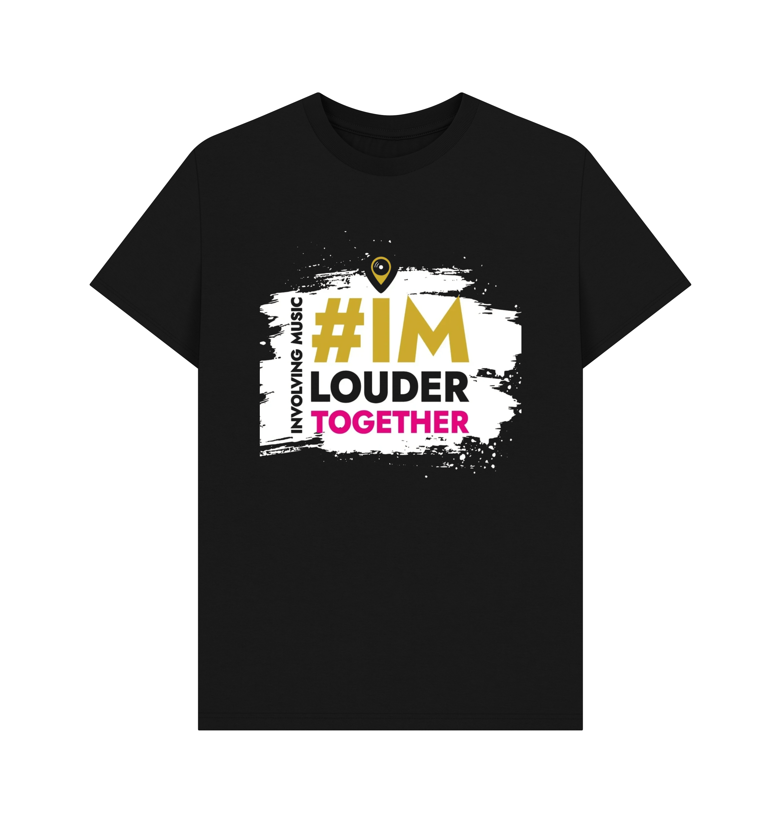 Black Printed T-shirt Front
