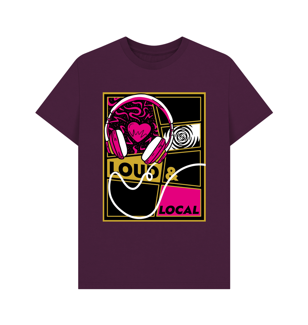 Purple Printed T-shirt Front