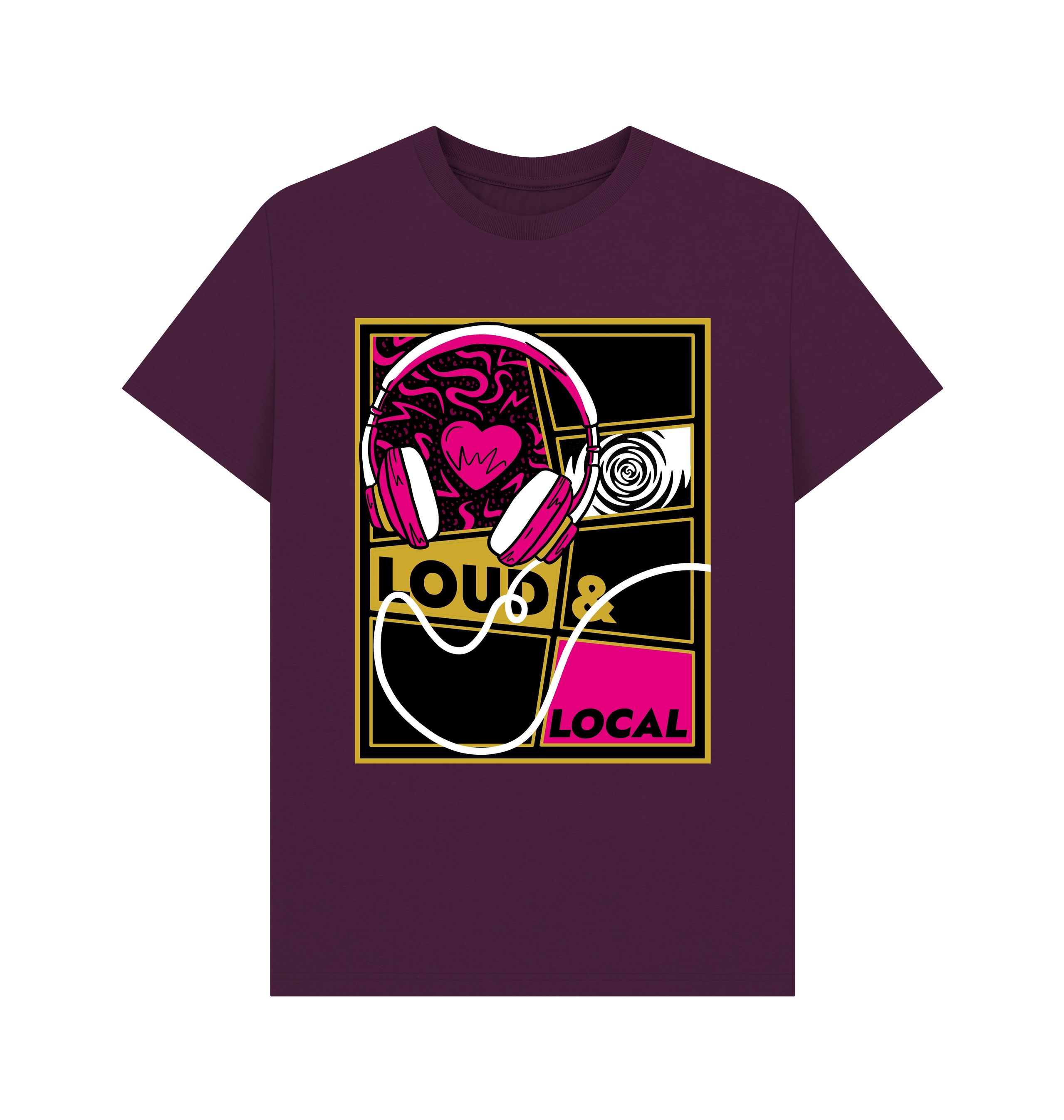 Purple Printed T-shirt Front