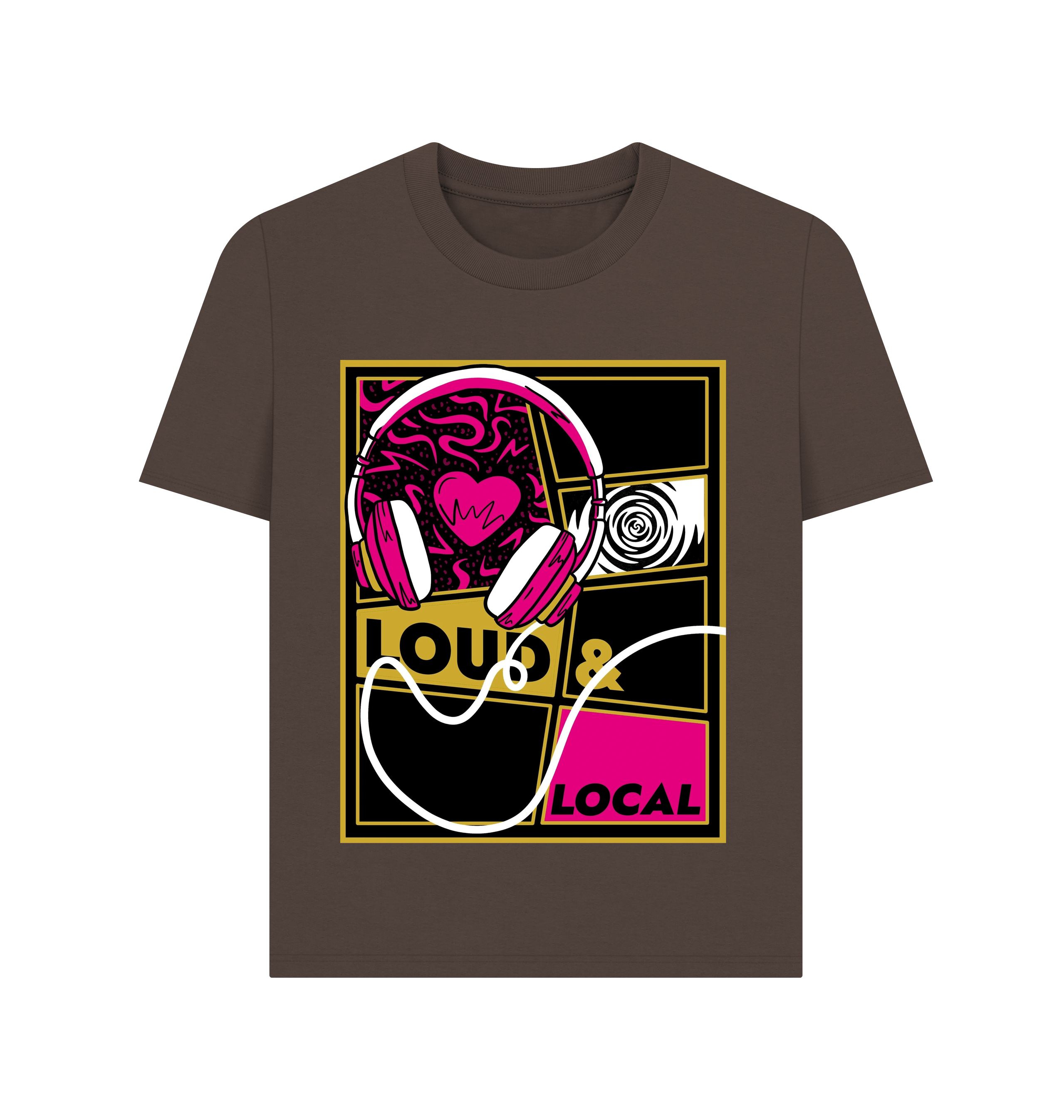 Chocolate Printed T-shirt Front