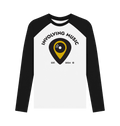 Black-White Printed Baseball T-shirt Front