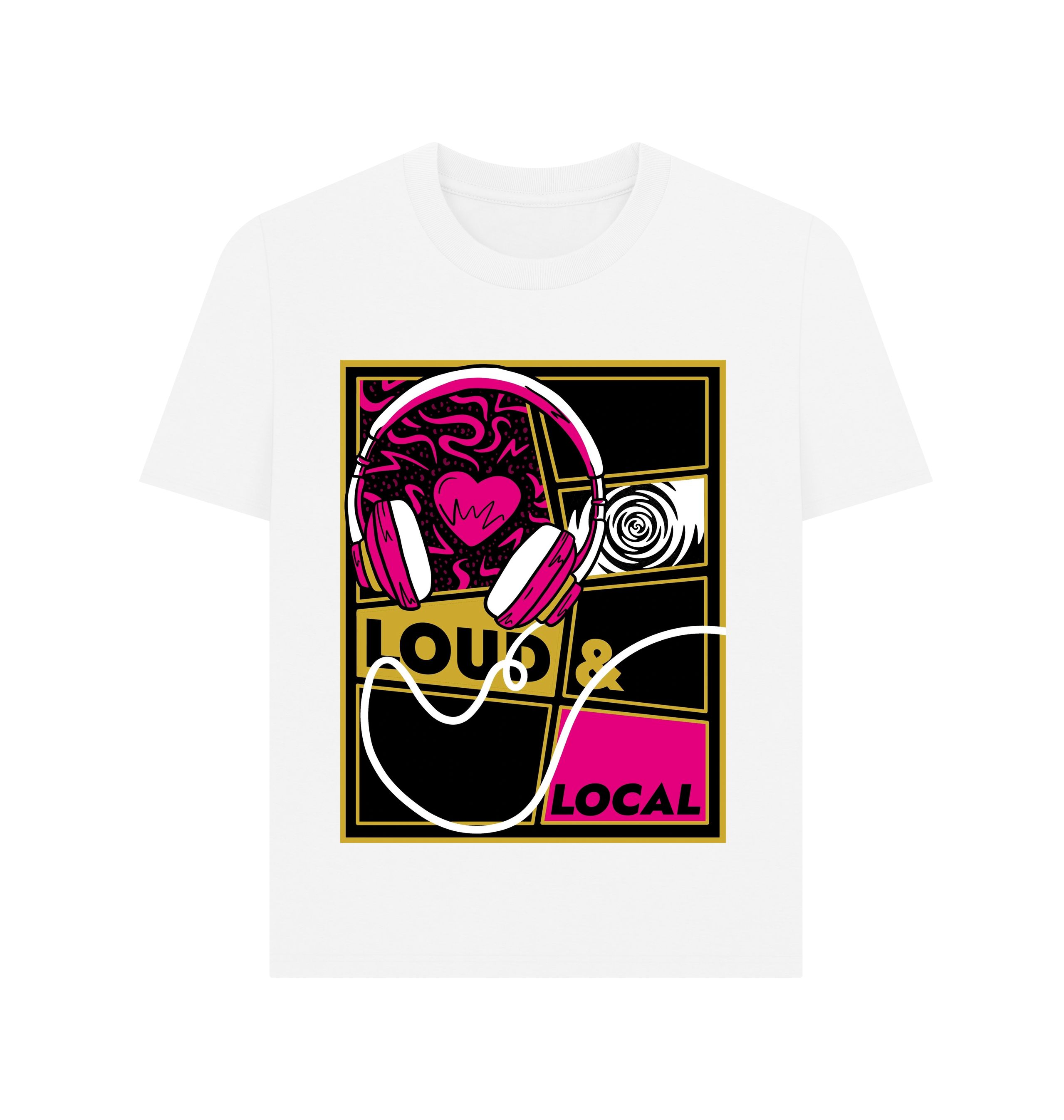White Printed T-shirt Front
