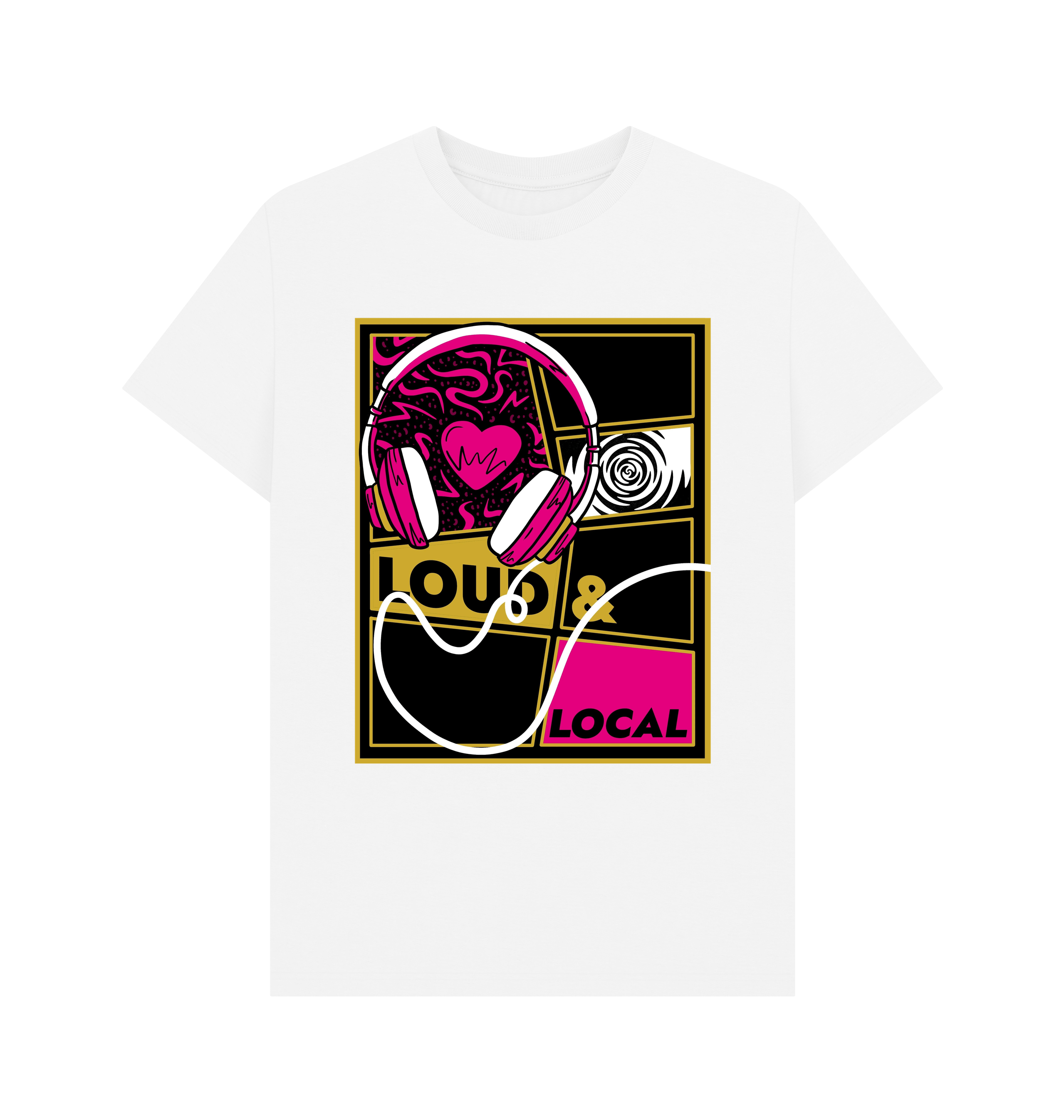 White Printed T-shirt Front